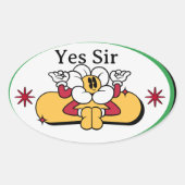 Cooker Said Yes, Sir Sticker – Funny Kitchen Quote (Voorkant)