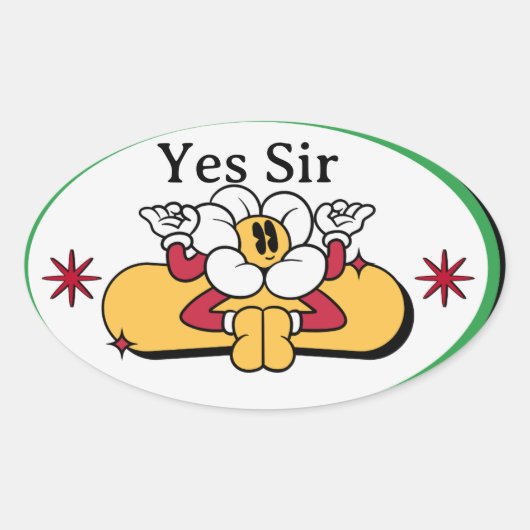 Cooker Said Yes, Sir Sticker – Funny Kitchen Quote (Voorkant)