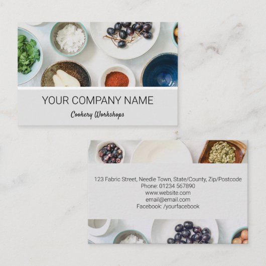 Cookery Chef Food Catering Visitekaartje (Voorkant / Achterkant)