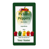 Cooketiket met geplukte paprika's etiket (Voorkant)