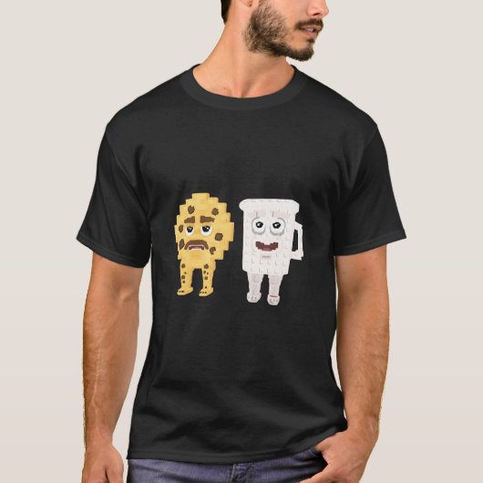 Cooki en Milki Brainrot Kerstmis T-shirt (Voorkant)