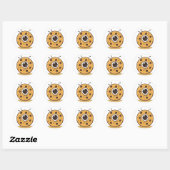 Cookie Alien – Mooie Grappige Dessert Kunst Ronde Sticker (Vel)