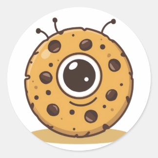 Cookie Alien – Mooie Grappige Dessert Kunst Ronde Sticker