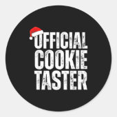 Cookie And Cookie Taster, Christmas Couples  Ronde Sticker (Voorkant)