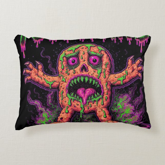 Cookie Apoolayipse Toxic Mutant Monster Retro Horr Accent Kussen (Voorkant)