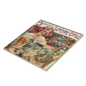 Cookie Art Nouveau Advertisement Alphonse Mucha Tegeltje (Zijkant)