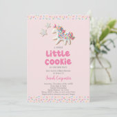 Cookie Baby Shower Meisje Kaart (Staand voorkant)