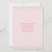 Cookie Baby Shower Meisje Kaart (Achterkant)