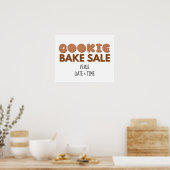 Cookie Bake Sale Sign, Fondsenwerving Sale Poster (Keuken)