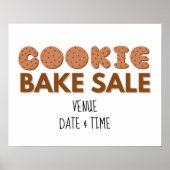 Cookie Bake Sale Sign, Fondsenwerving Sale Poster (Voorkant)