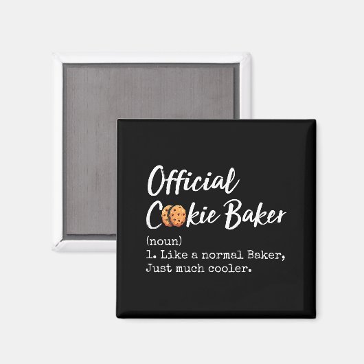 Cookie Baker Definition Funny Christmas Baking Magneet (Voorkant / Achterkant)
