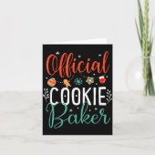 Cookie Baker Funny Christmas Couples Matching  Kaart (Voorkant)