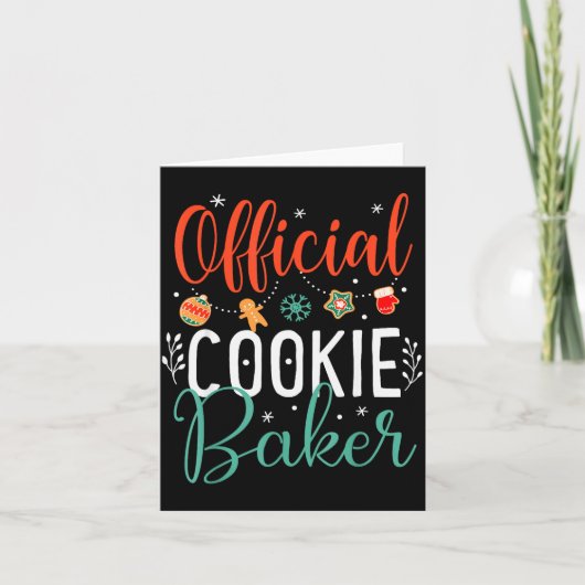 Cookie Baker Funny Christmas Couples Matching  Kaart (Voorkant)