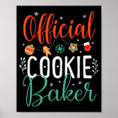 Cookie Baker Funny Christmas Couples Matching  Poster (Voorkant)