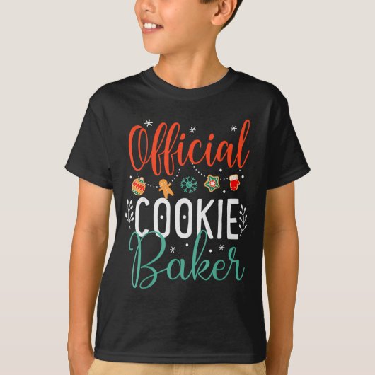 Cookie Baker Funny Christmas Couples Matching T-shirt (Voorkant)
