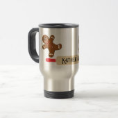 Cookie Baker Gingerbrood Cutout Man Travel Mug Reisbeker (Voorkant links)