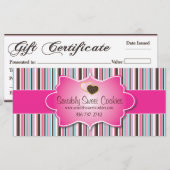 Cookie Bakery Cookie Cadeaubonnen (Voorkant / Achterkant)