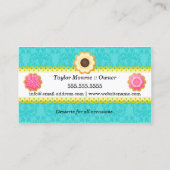 Cookie Bakery Damask Scalloped Border Visitekaartje (Achterkant)