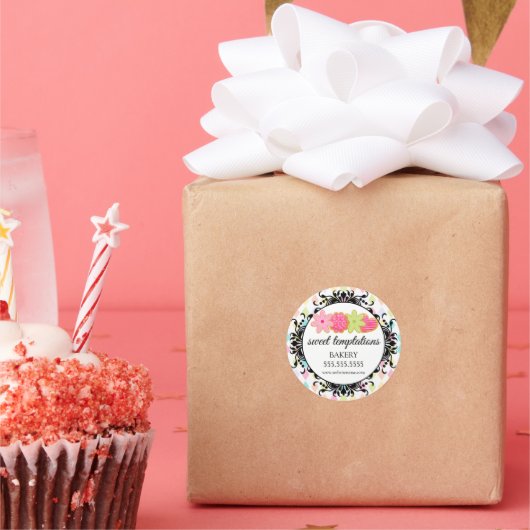Cookie Bakery Packaging Ronde Sticker (Feest)