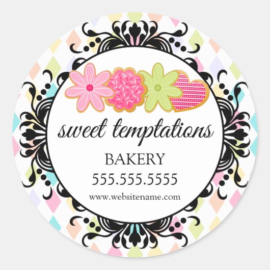 Cookie Bakery Packaging Ronde Sticker (Voorkant)