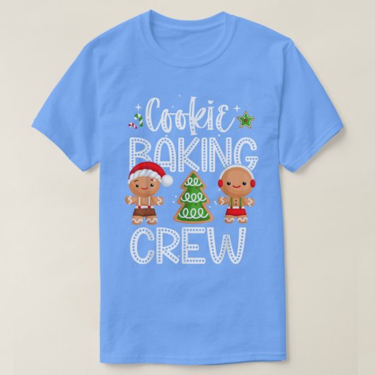 Cookie Baking Creeks-kerstfamilie Gingerbrood Te T-shirt (Design voorkant)