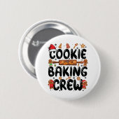 Cookie Baking Creeks kerstontbijt Te Ronde Button 5,7 Cm (Voorkant /achterkant)