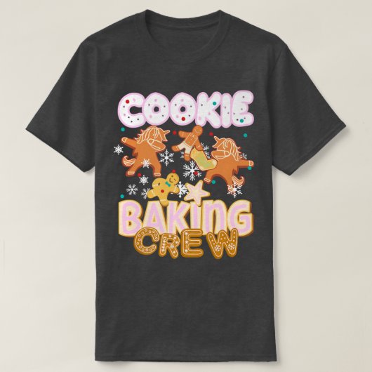 Cookie Baking Crew Authentic Kerstbaker Team T-shirt (Design voorkant)