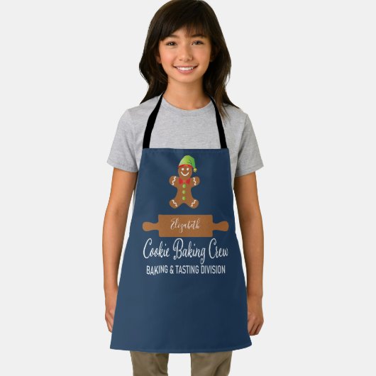 Cookie Baking Crew Blue Christmas Schort (Insitu)