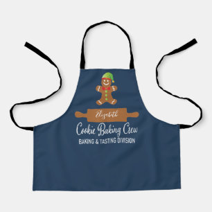 Cookie Baking Crew Blue Christmas Schort