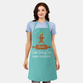 Cookie Baking Crew Blue Kerstgeschapen Schort (Gedragen)