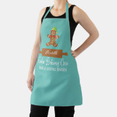 Cookie Baking Crew Blue Kerstgeschapen Schort (Insitu)
