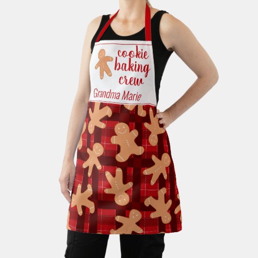 Cookie Baking Crew Buffalo Pset Gingerbrood Man Schort (Insitu)