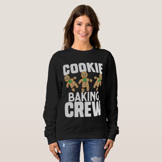 Cookie Baking Crew Christmas Bakers Team Baker's Trui (Voorkant volledig)