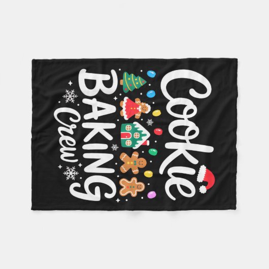 Cookie Baking Crew Christmas Chefs Festive Holiday Fleece Deken (Voorkant (Horizontaal))
