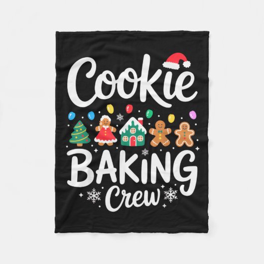 Cookie Baking Crew Christmas Chefs Festive Holiday Fleece Deken (Voorkant)