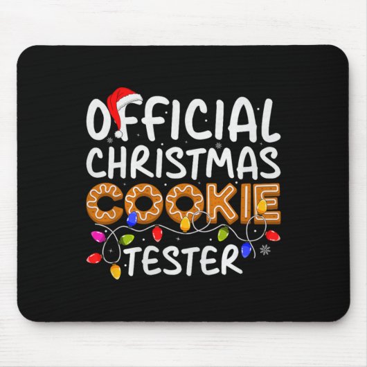 Cookie Baking Crew Christmas Cookie Tester Xmas Pr Muismat (Voorkant)