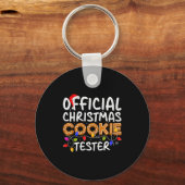 Cookie Baking Crew Christmas Cookie Tester Xmas Pr Sleutelhanger (Voorkant)