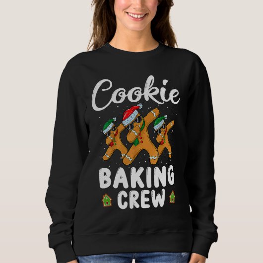 Cookie Baking Crew Christmas Family  Gingerbread T Trui (Voorkant)