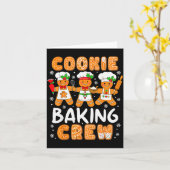Cookie Baking Crew Christmas Funny Gingerbread Lov Kaart (Gele Bloem)