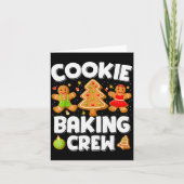 Cookie Baking Crew Christmas Gingerbread Team Squa Kaart (Voorkant)