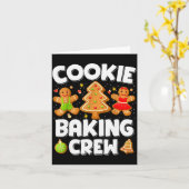 Cookie Baking Crew Christmas Gingerbread Team Squa Kaart (Gele Bloem)