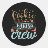 Cookie Baking Crew Christmas Holiday Family T Shir Ronde Sticker (Voorkant)