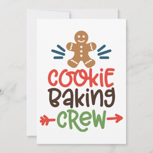 Cookie baking crew christmas  kaart (Achterkant)