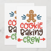 Cookie baking crew christmas  kaart (Voorkant / Achterkant)