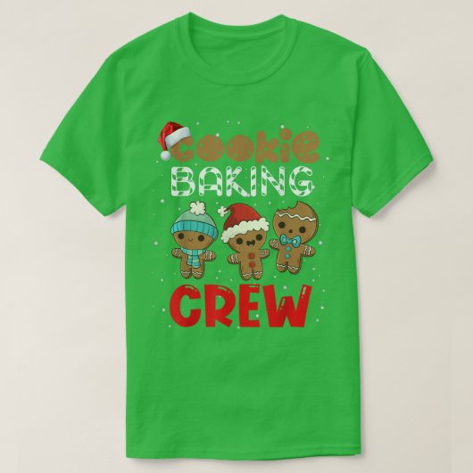Cookie Baking Crew Christmas Pajamas Family Ginger T-shirt (Design voorkant)
