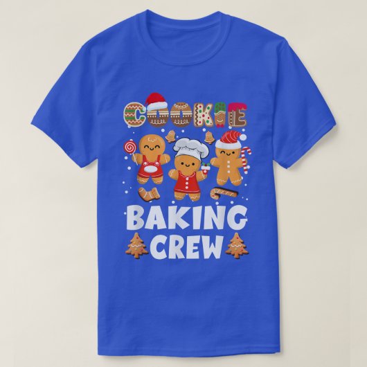 Cookie Baking Crew Christmas Santa Family Gingerbr T-shirt (Design voorkant)