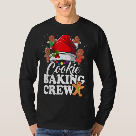 Cookie Baking Crew Christmas Santa Family Gingerbr T-shirt (Voorkant)