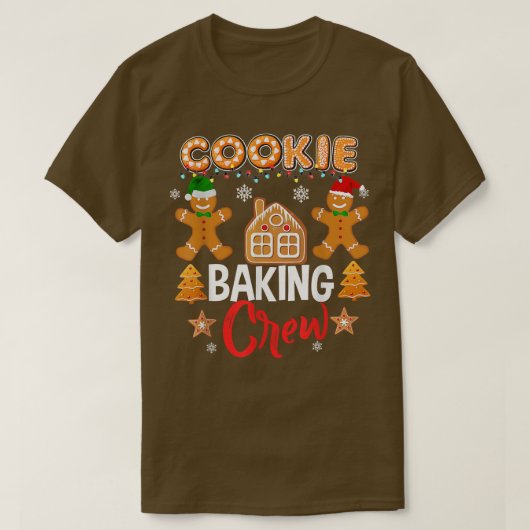 Cookie Baking Crew Christmas Santa Family Gingerbr T-shirt (Design voorkant)