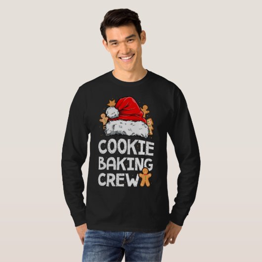 Cookie Baking Crew Christmas Santa Family Gingerbr T-shirt (Voorkant volledig)