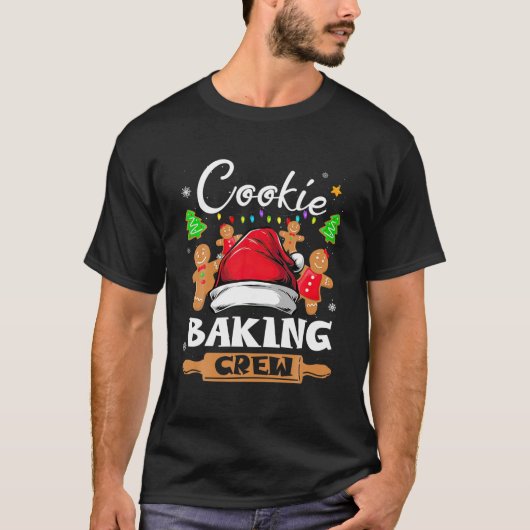 Cookie Baking Crew Christmas Santa Family Gingerbr T-shirt (Voorkant)
